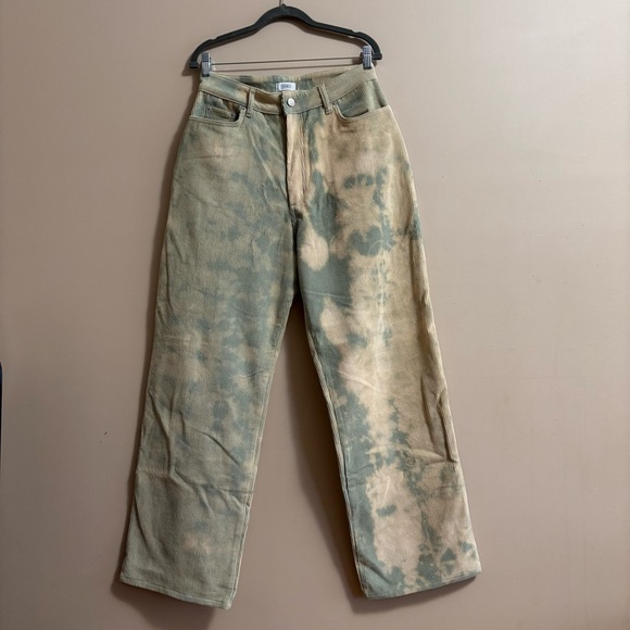 NOMIA NYC Designer Sz 32 Drop Oversized Jeans In Lichen Tie Dye Corduroy - Picture 5 of 16